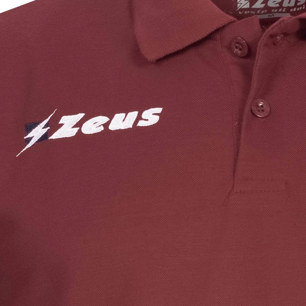 Zeus Basic Herren Poloshirt Dunkelrot 6 Zeus Basic Herren Poloshirt Dunkelrot – Bild 4