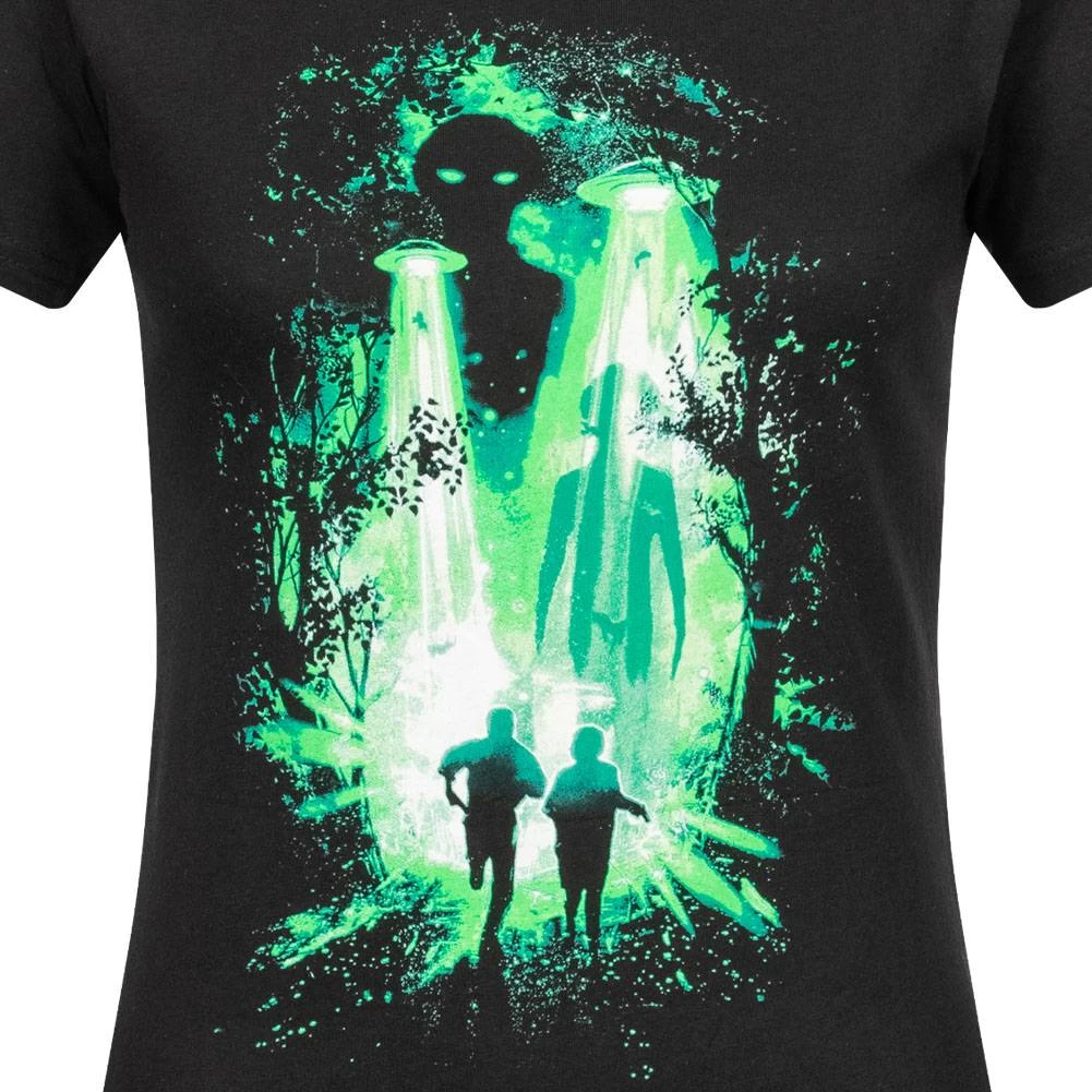 Loot Wear X Akte X Green Light Ufo Damen T-Shirt 6 Loot Wear X Akte X Green Light Ufo Damen T-Shirt – Bild 4