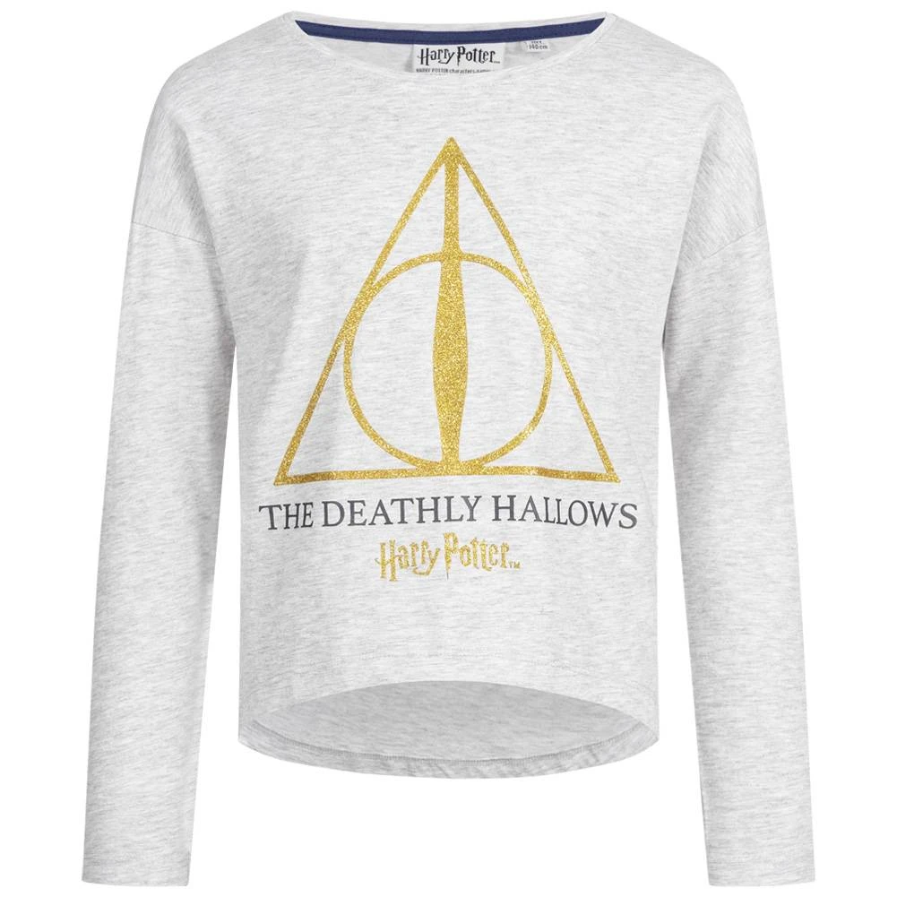 Harry Potter Und Die Heiligtümer Des Todes Kinder Langarmshirt Grau 3 Harry Potter Und Die Heiligtümer Des Todes Kinder Langarmshirt Grau