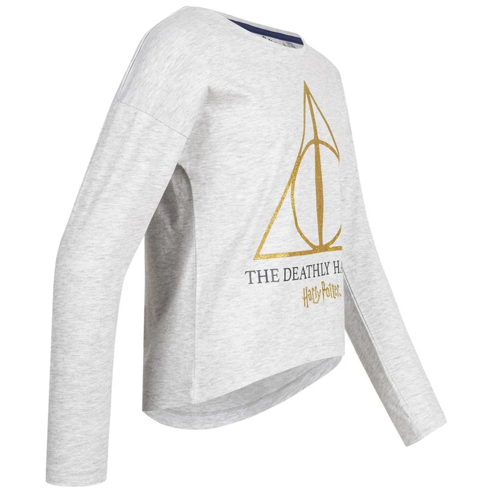 Harry Potter Und Die Heiligtümer Des Todes Kinder Langarmshirt Grau 4 Harry Potter Und Die Heiligtümer Des Todes Kinder Langarmshirt Grau – Bild 2