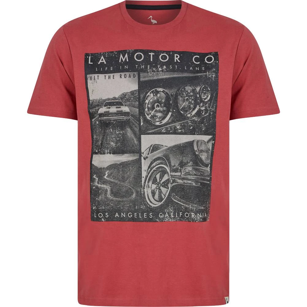 Sth. Shore La Motor Co Herren T-Shirt 1C18100 Garnet Rose 3 Sth. Shore La Motor Co Herren T-Shirt 1C18100 Garnet Rose