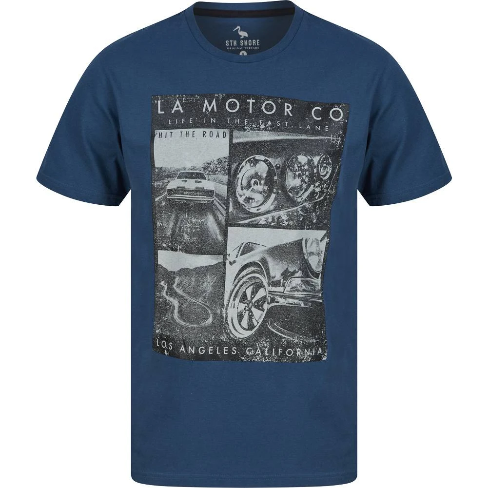 Sth. Shore La Motor Co Herren T-Shirt 1C18100 Insignia Blue 3 Sth. Shore La Motor Co Herren T-Shirt 1C18100 Insignia Blue