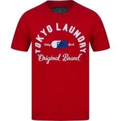 Tokyo Laundry Ticaboos Herren T-Shirt 1C18202 Barados Cherry
