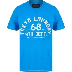 Tokyo Laundry Hamberts Herren T-Shirt 1C18204 Blithe Blue