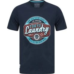 Tokyo Laundry Optics Herren T-Shirt 1C18209 Sky Captain Navy