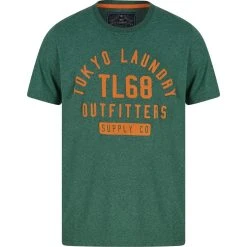 Tokyo Laundry Masking Herren T-Shirt 1C18215 Green Grindle