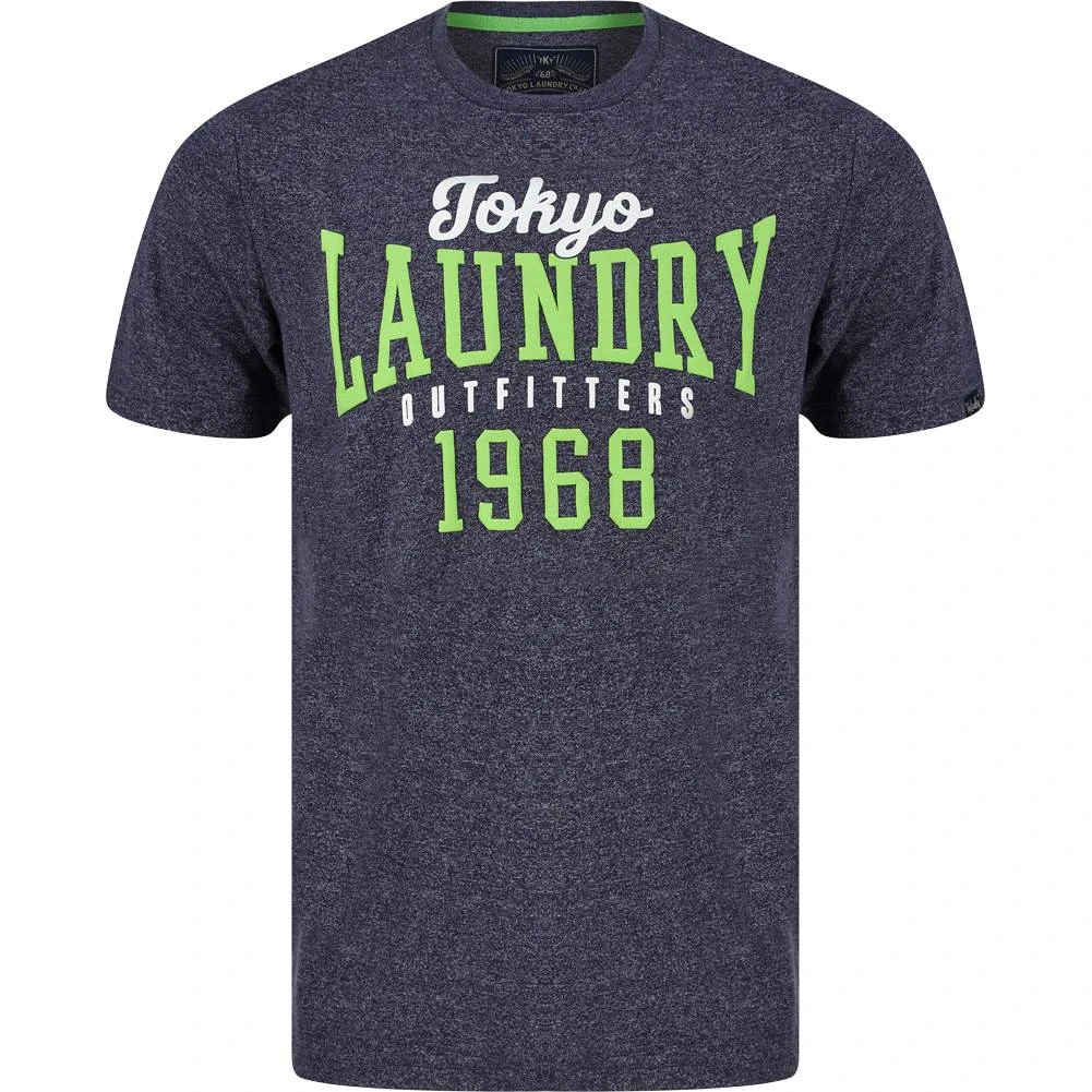 Tokyo Laundry Search Herren T-Shirt 1C18220 Navy Grindle 3 Tokyo Laundry Search Herren T-Shirt 1C18220 Navy Grindle