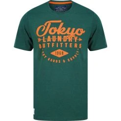 Tokyo Laundry Robins Herren T-Shirt 1C18487 Green Grindle