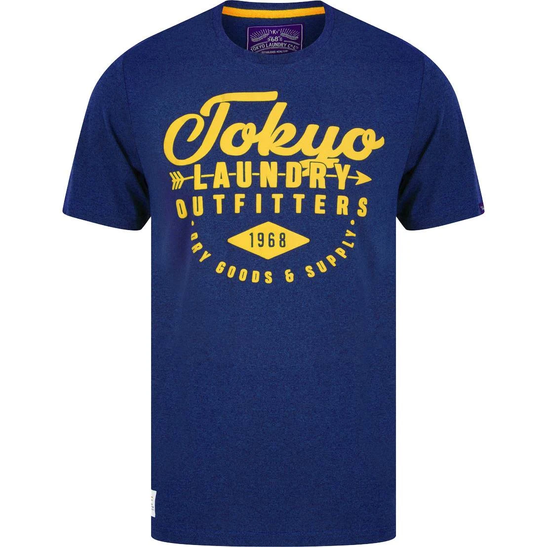 Tokyo Laundry Robins Herren T-Shirt 1C18487 Mid Blue Grindle 3 Tokyo Laundry Robins Herren T-Shirt 1C18487 Mid Blue Grindle