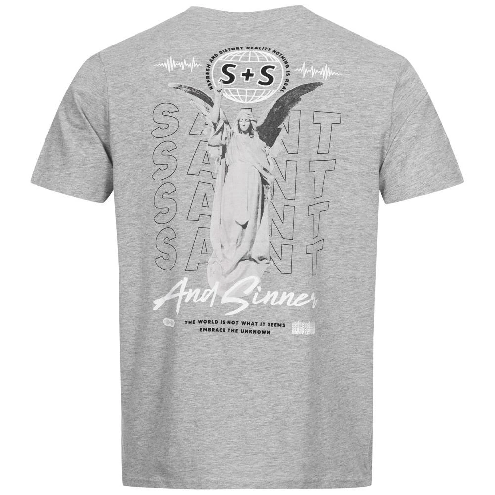 Saint & Sinner Statue Herren T-Shirt 1C18750 Light Grey Marl 5 Saint & Sinner Statue Herren T-Shirt 1C18750 Light Grey Marl – Bild 3