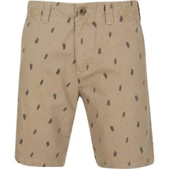 Tokyo Laundry Falling Leaf Twill Herren Shorts 1G12499 Chinchilla Stone
