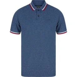 Tokyo Laundry Thornwood Herren Polo-Shirt 1X15426R1 Washed Blue
