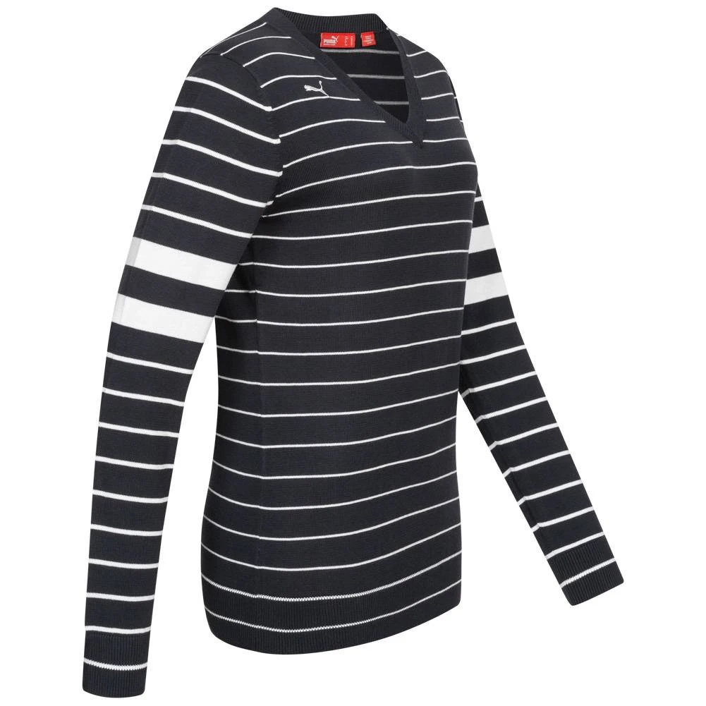 PUMA V-Neck Striped Knit Damen Pullover 552233-01 4 PUMA V-Neck Striped Knit Damen Pullover 552233-01 – Bild 2