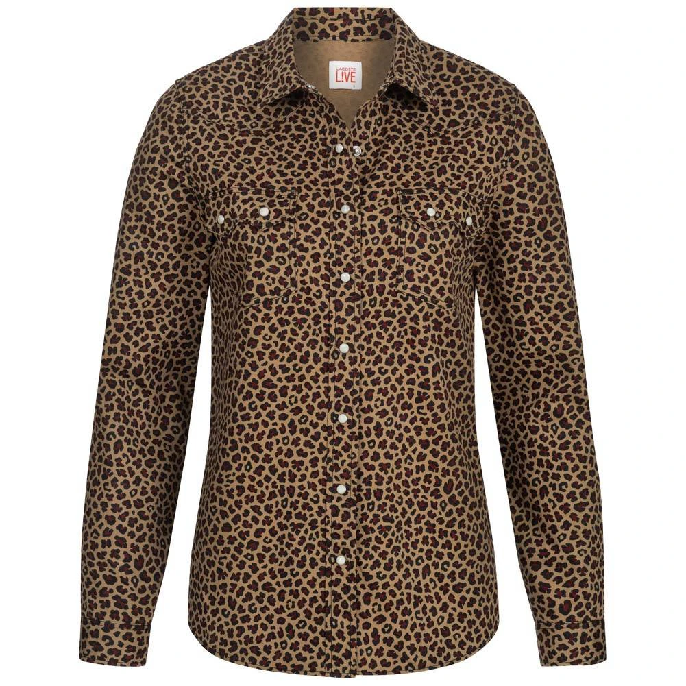LACOSTE Live Printed Damen Langarm Hemd CF9010-DAA 3 LACOSTE Live Printed Damen Langarm Hemd CF9010-DAA