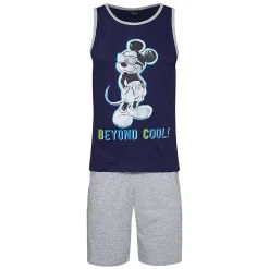 Sun City Micky Maus Disney Herren Pyjama-Set ET3547-navy