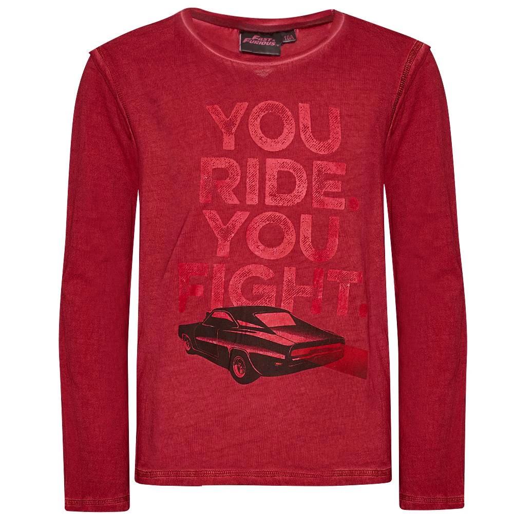 Sun City The Fast And The Furious Jungen Langarmshirt FFRH1009-red 3 Sun City The Fast And The Furious Jungen Langarmshirt FFRH1009-red