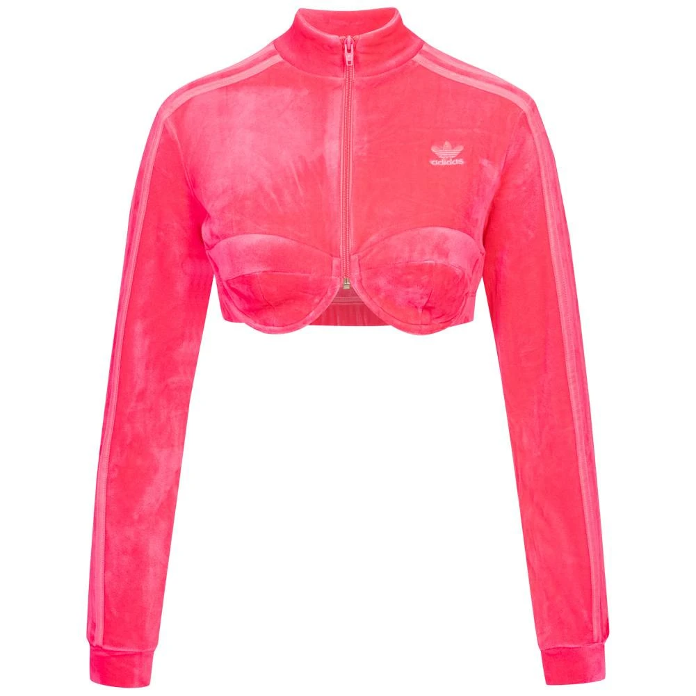Adidas Originals X Jeremy Scott Cropped Damen Jacke H50967 3 Adidas Originals X Jeremy Scott Cropped Damen Jacke H50967