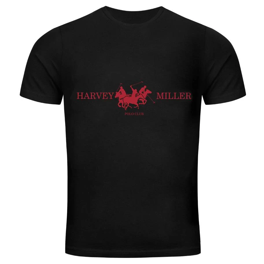 Harvey Miller Polo Club Basic Herren T-Shirt HRM4468 Black 4 Harvey Miller Polo Club Basic Herren T-Shirt HRM4468 Black – Bild 2