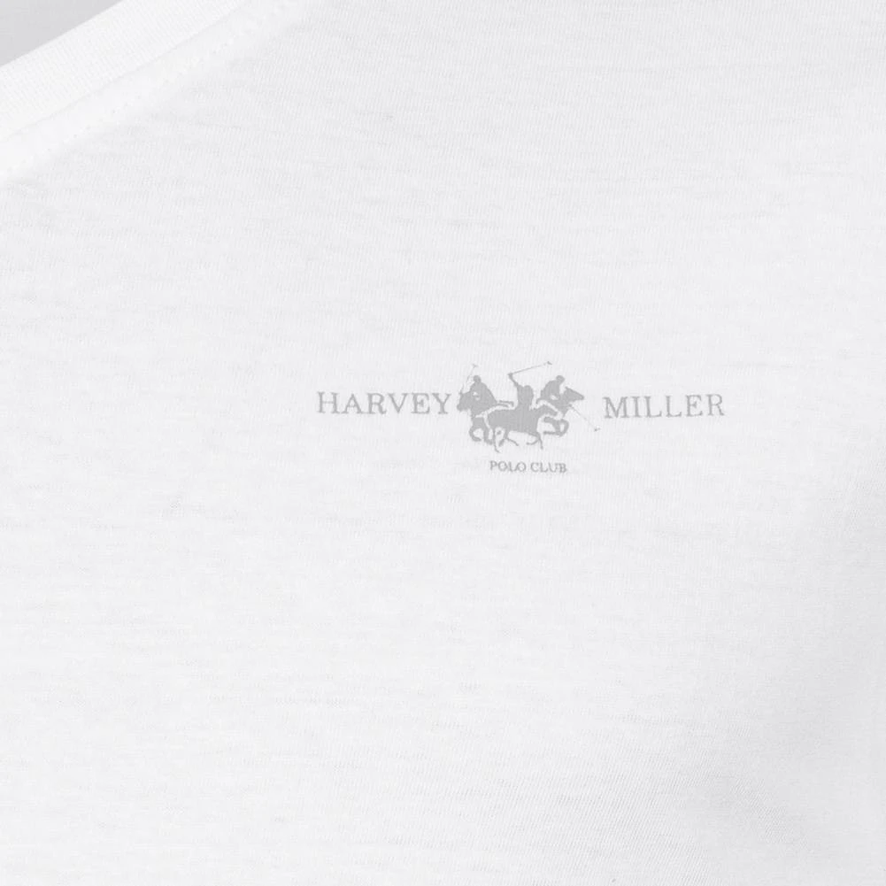 Harvey Miller Polo Club Basic V-Neck Herren T-Shirt 2er-Pack HRM4502 White 6 Harvey Miller Polo Club Basic V-Neck Herren T-Shirt 2er-Pack HRM4502 White – Bild 4