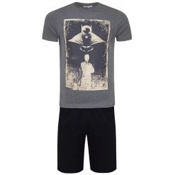 Sun City Batman DC Comics Herren Pyjama-Set HS3556-grey