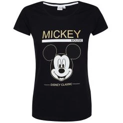 Sun City Micky Maus Disney Damen T-Shirt HS3693-black