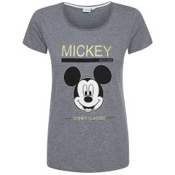 Sun City Micky Maus Disney Damen T-Shirt HS3693-grey
