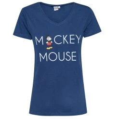 Sun City Micky Maus Disney Damen T-Shirt HS3696-navy