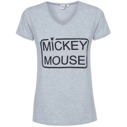 Sun City Micky Maus Disney Damen T-Shirt HS3700-grey