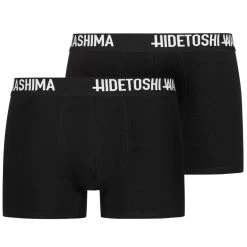HIDETOSHI WAKASHIMA "Sapporo" Herren Boxershorts 2er-Pack Schwarz