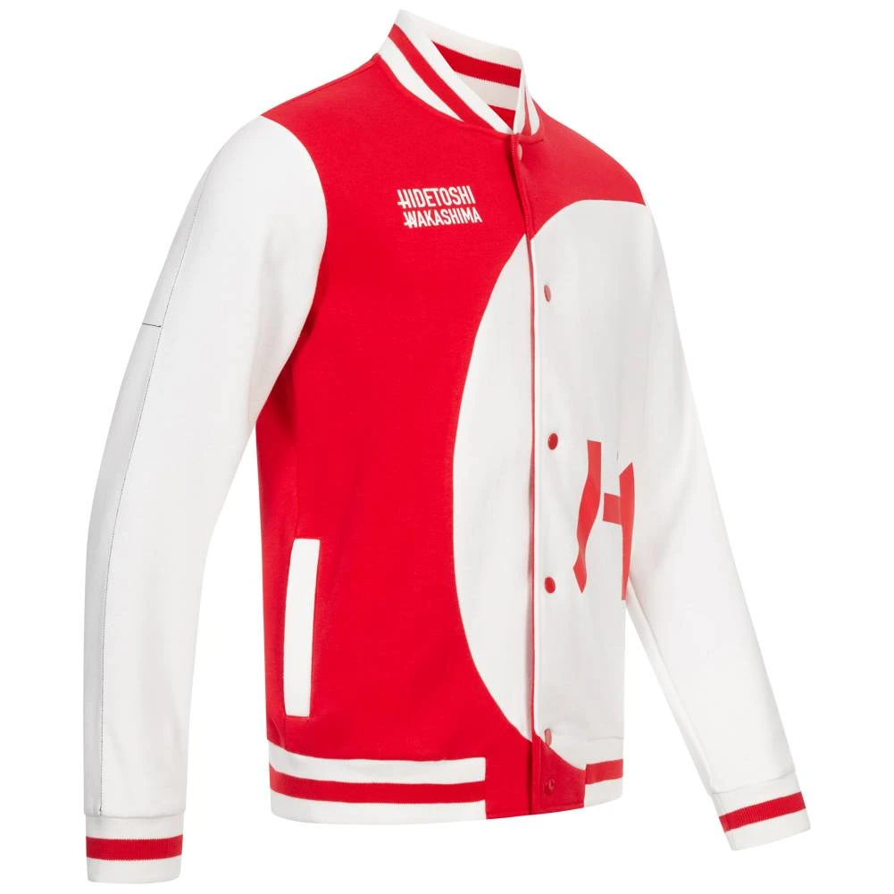 HIDETOSHI WAKASHIMA "Asakusa" Herren College Jacke Rot/weiß 8 HIDETOSHI WAKASHIMA "Asakusa" Herren College Jacke Rot/weiß – Bild 6