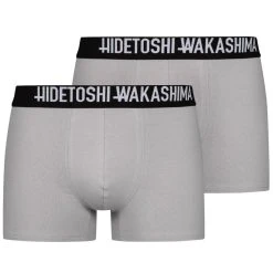 HIDETOSHI WAKASHIMA "Sapporo" Herren Boxershorts 2er-Pack Hellgrau