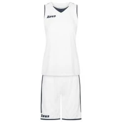 Zeus Kit Flora Damen Basketball Trikot Mit Shorts Weiß