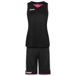 Zeus Kit Flora Damen Basketball Trikot Mit Shorts Schwarz