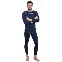 KIRKJUBØUR® "Hafjall" Herren Thermounterwäsche Set 2-tlg. Blau