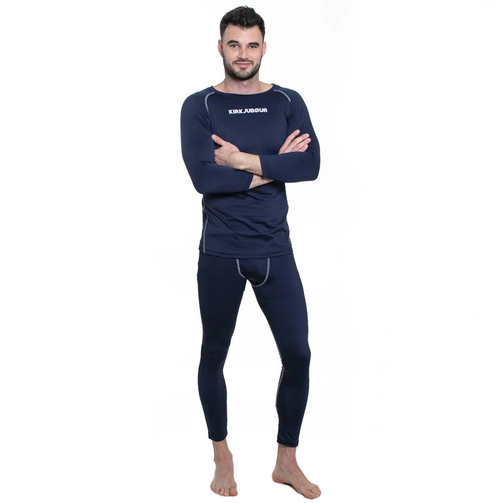 KIRKJUBØUR® "Hafjall" Herren Thermounterwäsche Set 2-tlg. Blau 3 KIRKJUBØUR® "Hafjall" Herren Thermounterwäsche Set 2-tlg. Blau