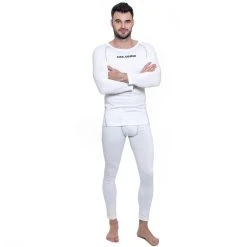 KIRKJUBØUR® "Hafjall" Herren Thermounterwäsche Set 2-tlg. Weiß