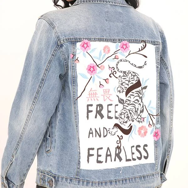 BRAVE SOUL Fearless Tiger Damen Jeansjacke LJK-FEARLESS 5 BRAVE SOUL Fearless Tiger Damen Jeansjacke LJK-FEARLESS – Bild 3
