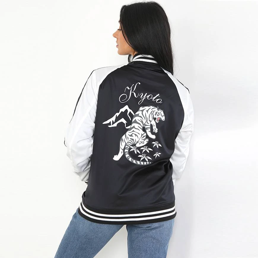BRAVE SOUL Japan Tiger Damen Satin Bomberjacke LJK-JAPAN 4 BRAVE SOUL Japan Tiger Damen Satin Bomberjacke LJK-JAPAN – Bild 2