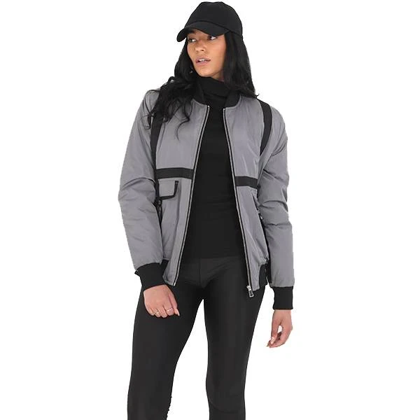 BRAVE SOUL Liah Damen Bomberjacke LJK-LIAH GREY 3 BRAVE SOUL Liah Damen Bomberjacke LJK-LIAH GREY