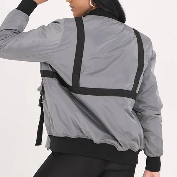 BRAVE SOUL Liah Damen Bomberjacke LJK-LIAH GREY 4 BRAVE SOUL Liah Damen Bomberjacke LJK-LIAH GREY – Bild 2