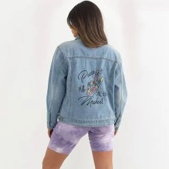 BRAVE SOUL Pearson Slogan Damen Jeansjacke LJK-PEARSON 6 BRAVE SOUL Pearson Slogan Damen Jeansjacke LJK-PEARSON -JELEX Geschäft LJK PEARSON 2 1280x1280