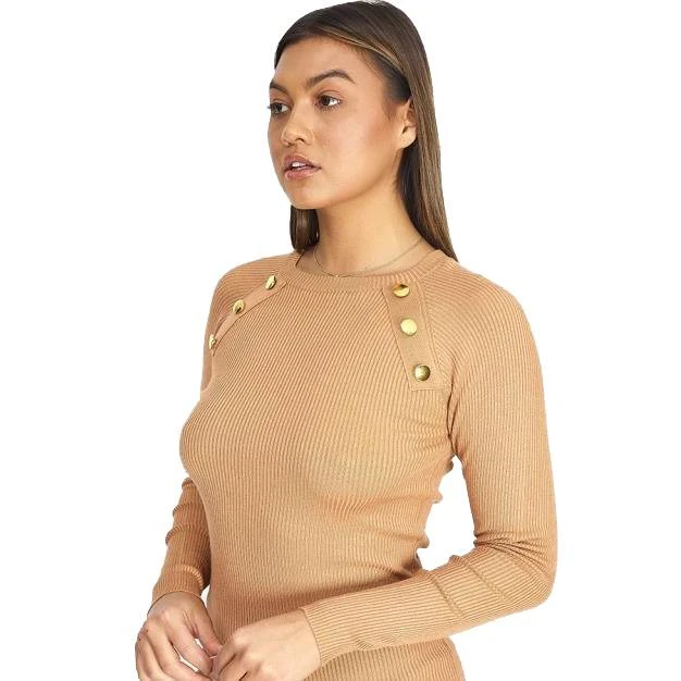 BRAVE SOUL Damen Geripptes Strick Kleid LKD-364DANNYA 4 BRAVE SOUL Damen Geripptes Strick Kleid LKD-364DANNYA – Bild 2