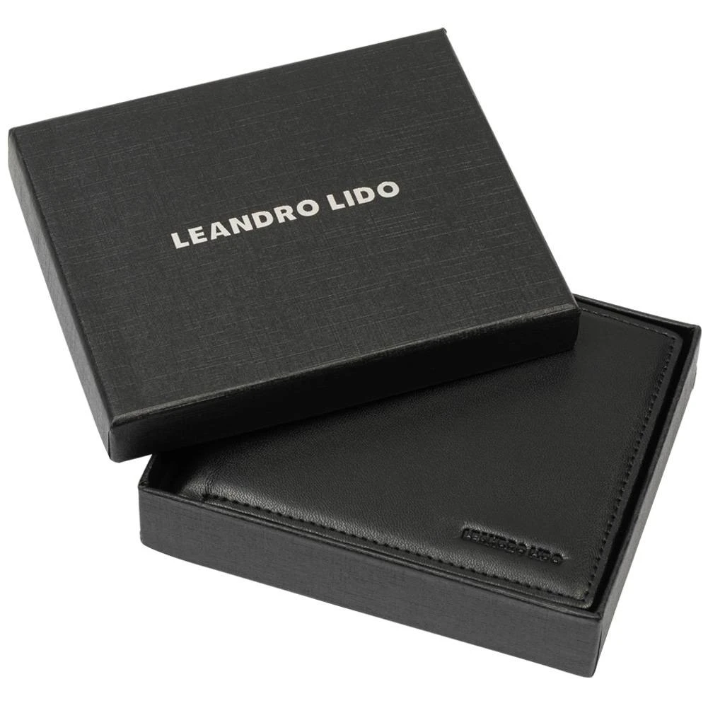 LEANDRO LIDO Classic Brieftasche Schwarz 3 LEANDRO LIDO Classic Brieftasche Schwarz