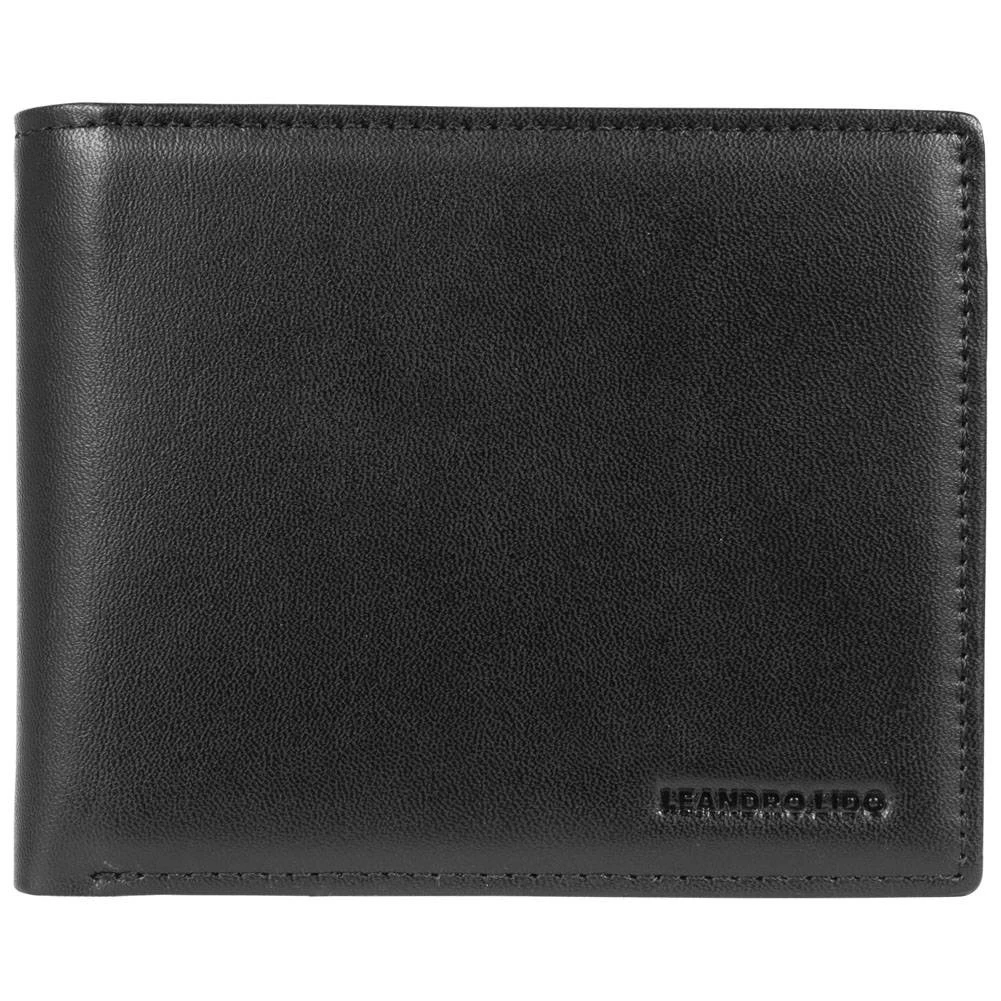 LEANDRO LIDO Classic Brieftasche Schwarz 6 LEANDRO LIDO Classic Brieftasche Schwarz – Bild 4