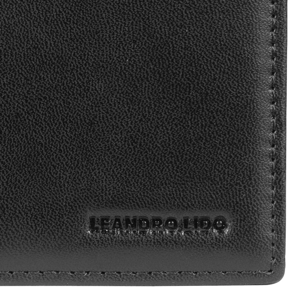 LEANDRO LIDO Classic Brieftasche Schwarz 8 LEANDRO LIDO Classic Brieftasche Schwarz – Bild 6