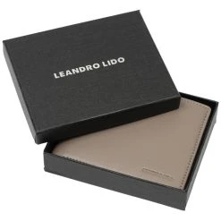 LEANDRO LIDO Classic Brieftasche Grau