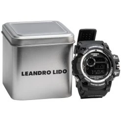 LEANDRO LIDO "Monza" Unisex Sport Uhr Schwarz Weiß