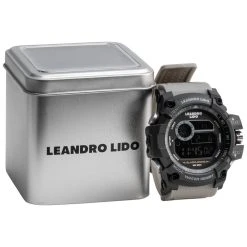 LEANDRO LIDO "Rimini" Unisex Sport Uhr Hellgrau