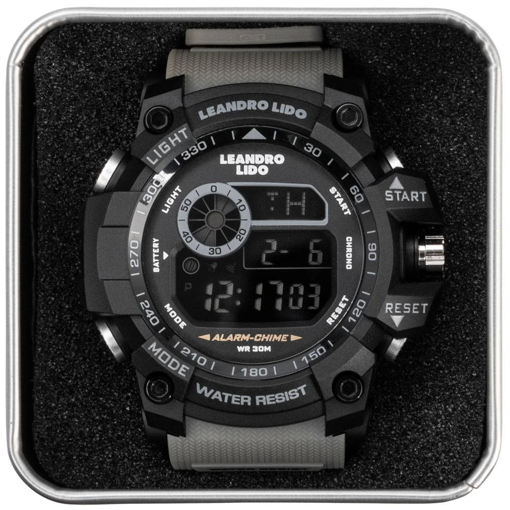 LEANDRO LIDO "Rimini" Unisex Sport Uhr Hellgrau 8 LEANDRO LIDO "Rimini" Unisex Sport Uhr Hellgrau – Bild 6