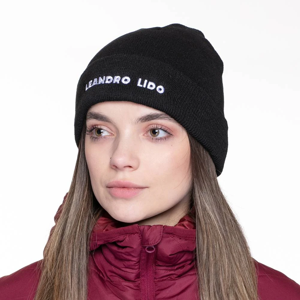 LEANDRO LIDO "Callata" Beanie Wintermütze Schwarz 4 LEANDRO LIDO "Callata" Beanie Wintermütze Schwarz – Bild 2